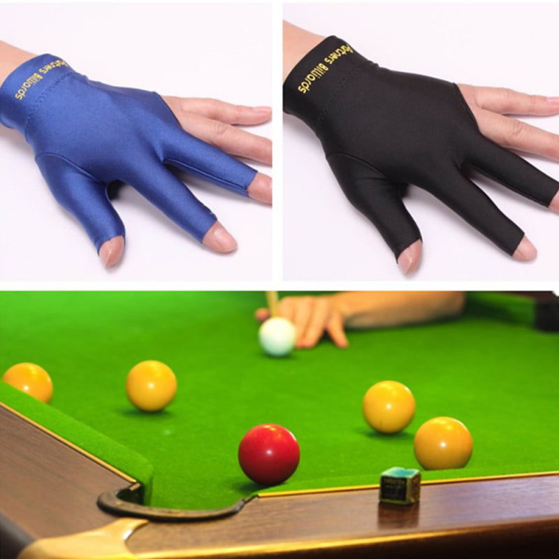 Billiard Gloves 4 Colors Unisex Lycra Adults 3-Finger Snooker Pool Cue Glove for Billiards Shooting 