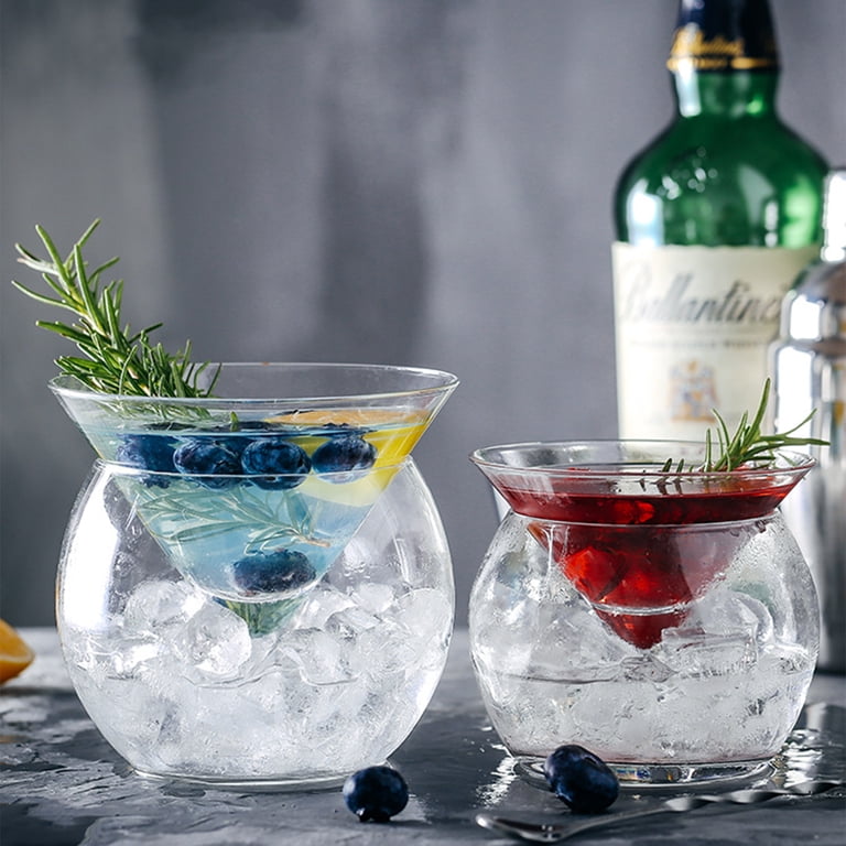 Cocktail Bar Cups Saloon Bartender Double Deck Wine Glass Set Martini Cups