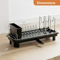 thumbnail image 2 of Small Dish Drying Rack, Compact Dish Drainer for Kitchen Counter, with Adjustable Back Slots, 2 of 5