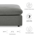 thumbnail image 3 of Commix Overstuffed Outdoor Patio Ottoman Charcoal, 3 of 4