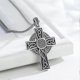 thumbnail image 2 of Collar de cruz celta irlandesa, colgante de cruz de plata de ley 925, joyería celta vikinga, regalo protector religioso, compatible con hombres, mujeres y niños, 2 of 4