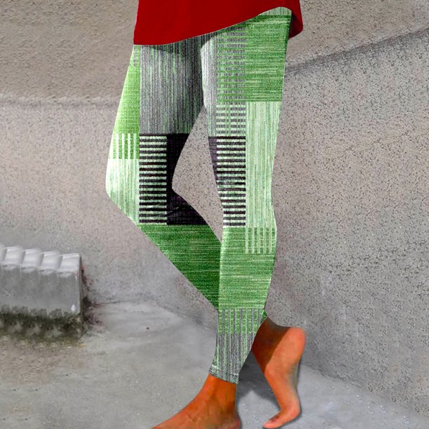 MKLEKYY Leggings deportivos para mujer, mallas estampadas para mujer, mallas deportivas de control para yoga, mallas de cintura alta para mujer 2789