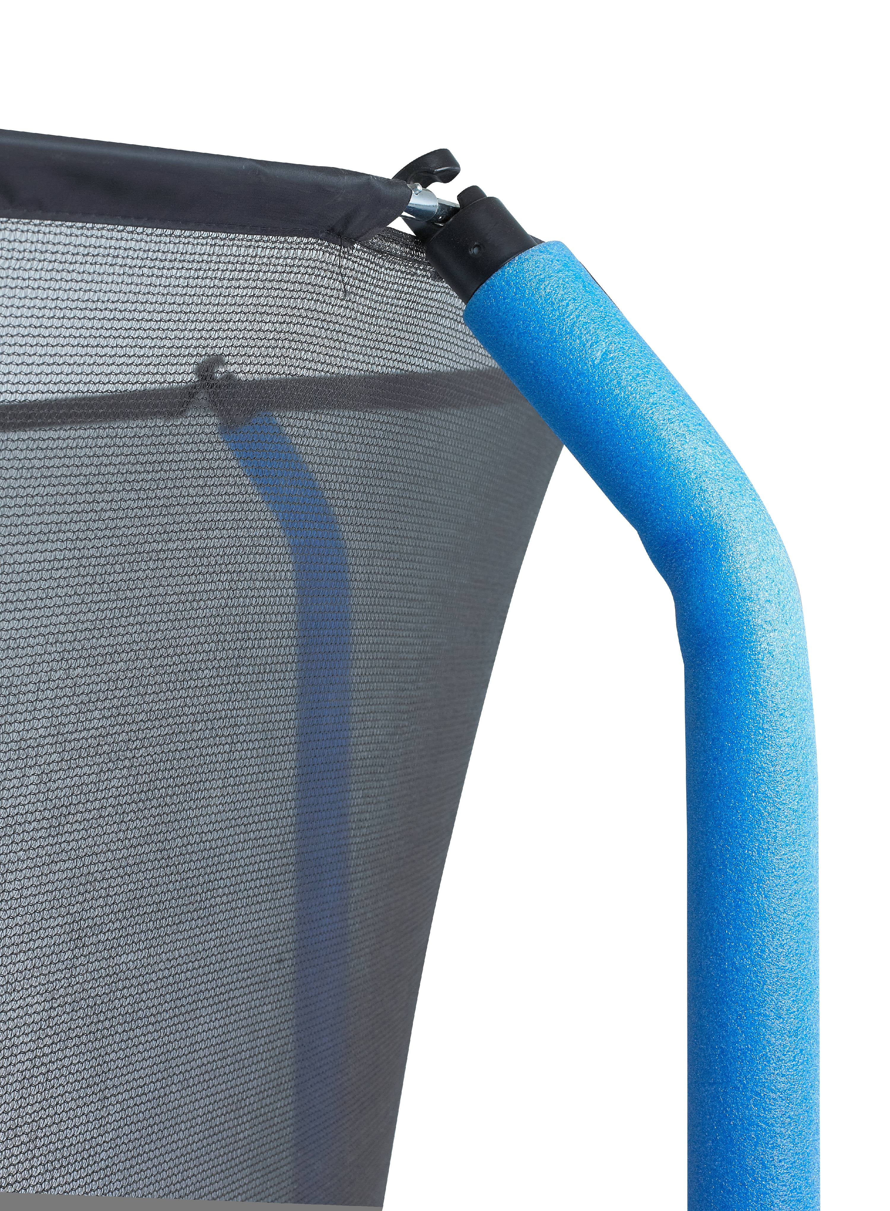 Machrus Upper Bounce Universal Trampoline Fiber Glass Rods To Replace Top Ring Of Net Enclosure For 15' Frame - 8 Pole Caps Included