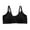 Black, variant on Exerin Women's Front Closure Bras Wireless Comfort Unlined Full Coverage Cotton Bra(42C,Black)