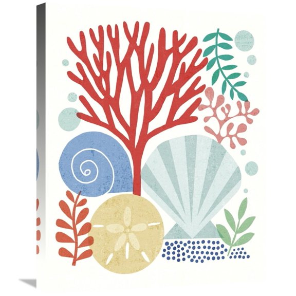 Global Gallery's 'Under Sea Treasures V' By Michael Mullan Stretched Canvas Wall Art