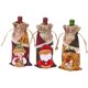 thumbnail image 1 of Bolsa de vino navideña, adornos navideños, encaje de cuero de imitación, funda tridimensional creativa para botella de vino, 3 uds. ER, 1 of 5