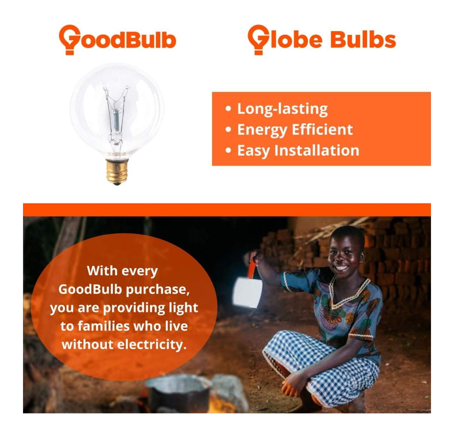HeSLehs 15 Watt G16 Globe Incandescent Light Bulbs | Clear Finish Candelabra E12 Base 2700K Soft White Light Color | Dimmable 15W 200 Lumens | Pack of 10 Bulbs