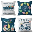thumbnail image 2 of JeashCHAT Easter Pillow Covers 18x18 Easter Pillow Cases Rabbit Bunny Egg Hunt Patterns Decor Easter Decorations for The Home Throw Pillows Cover, 2 of 6