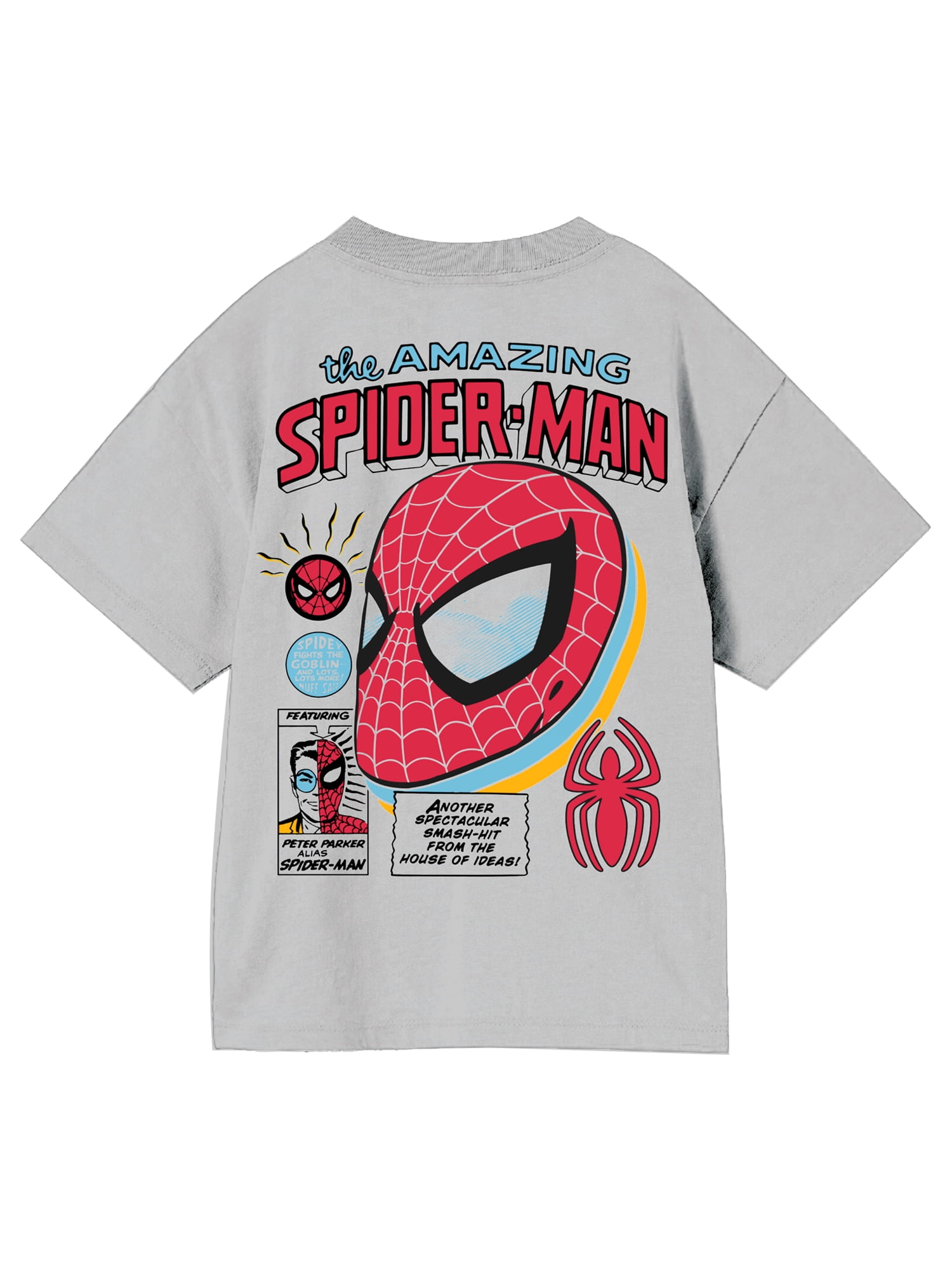 Spider-Man, Boys' Elevated Front and Back Graphic T-Shirt, Sizes 4-18