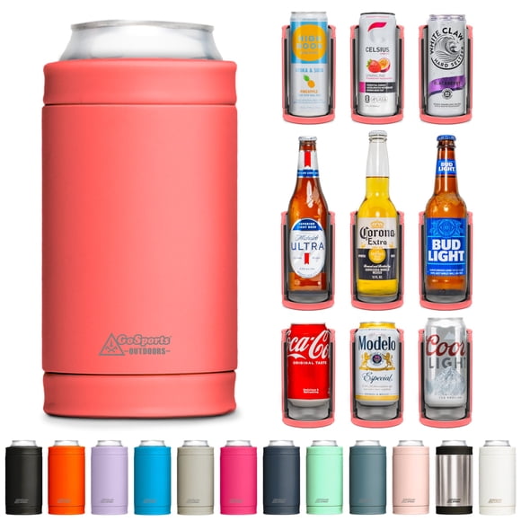 Enfriador de Lata Aislado DUALIE 3 en 1 Universal 355 mL Coral