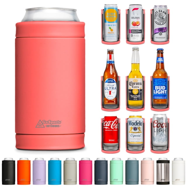 Enfriador de Lata Aislado DUALIE 3 en 1 Universal 355 mL Coral
