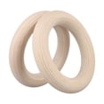 thumbnail image 1 of Solid Birch Wooden Gymnastics Rings Pair for Effective Fitness Training, 1 of 12