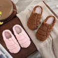 thumbnail image 4 of CHICVOMEY Womens Soft Cozy Slippers Mexican Concha Bread Warm Plush Slippers for Women with Memory Foam Insoles Warm Cozy House Shoes for Indoor Outdoor Home Use, 4 of 6