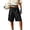 Black, variant on Womens Athletic Shorts Tiered Lace Breathable Active Compression Shorts for Women,Black,L