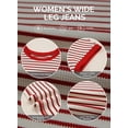 thumbnail image 5 of DOKOTOO Women's Short Sleeve T Shirts Summer Ribbed Knit Crewneck Striped Loose Basic Tee Casual Tops Blouses, 5 of 8