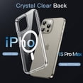 thumbnail image 4 of JETech Magnetic Case for iPhone 15 Pro Max 6.7-Inch Compatible with MagSafe Wireless Charging, Shockproof Phone Bumper Cover, Anti-Scratch Clear Back (Clear), 4 of 7