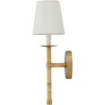 thumbnail image 6 of Capital Lighting 647211MA-705 Tulum White Fabric Shade with Handcraft Rattan Torchiere Wall Sconce, 1-Light 60 Watt, 18" H x 6" W, Matte Brass, 6 of 6