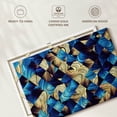 thumbnail image 6 of Elephant Stock Blue Abstract Geometric Wall Art - Horizontal Canvas Wall Art - Living Room Wall Decor - Abstract Canvas - Blue And Beige Decor - 30" x 20", 6 of 8