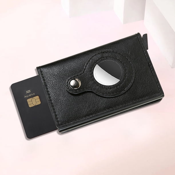 Titular De La Tarjeta Bancaria Titular de la tarjeta bancaria Antirrobo PU ID Titular Moda Hombres Trabajando Compras (Negro)