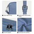 thumbnail image 4 of Bandolera con piel auténtica para mujer, gris y azul, 4 of 8