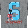 thumbnail image 3 of Pete the Cat -  Happy 6th Birthdays - Toddler And Youth Long Sleeve Graphic T-Shirt, 3 of 6