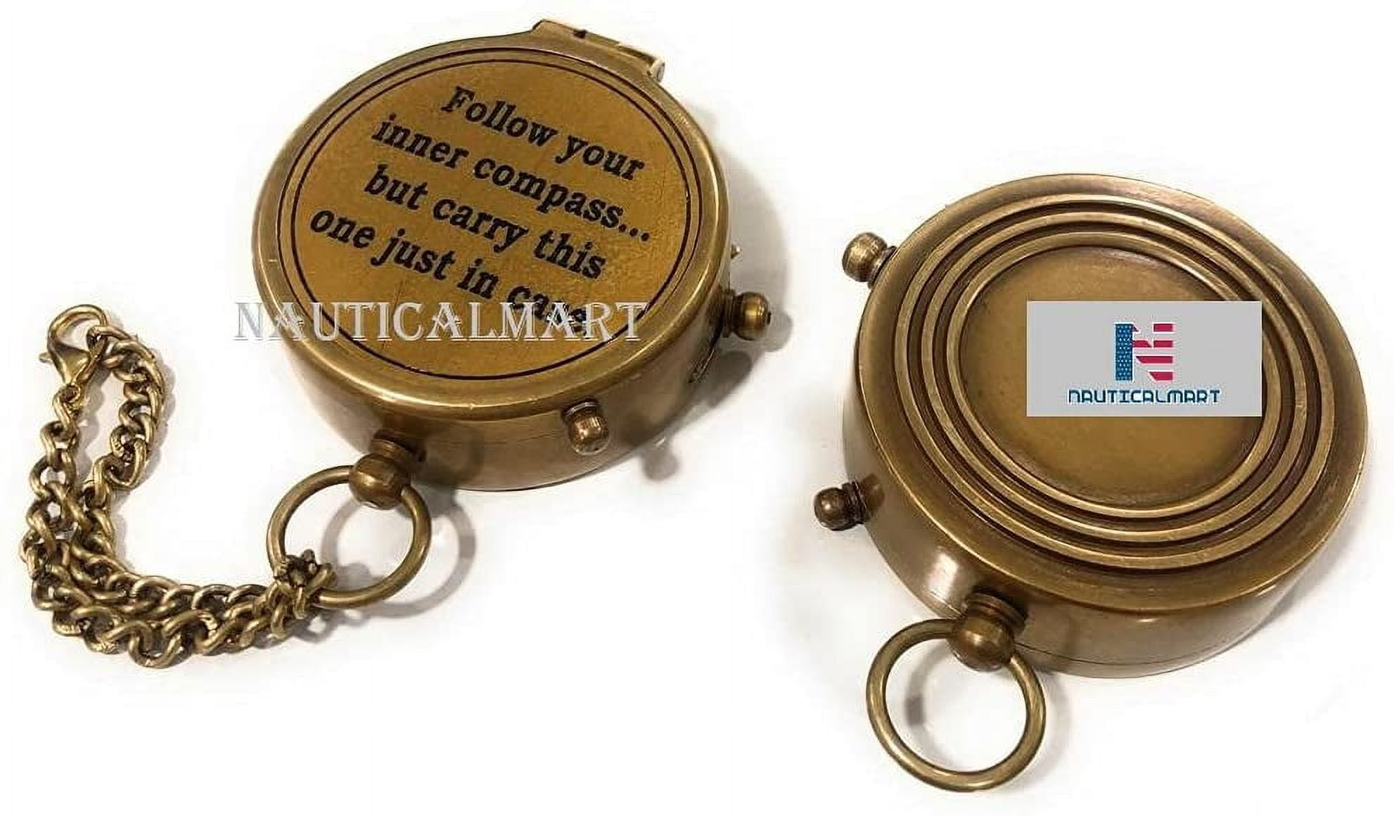 NauticalMart Compass with Leather Case for Camping