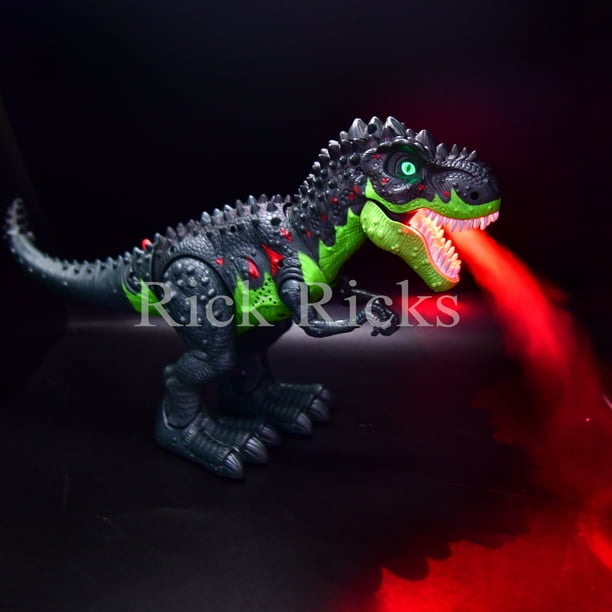 Light Up TRex Walking Dinosaur LED Toy Fire Breathing Mist Spray Dragon Sounds Dinosaurio