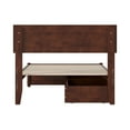 thumbnail image 4 of Wesley Twin Wood Platform Bed with Panel Footboard and Storage Drawers in Walnut, 4 of 10