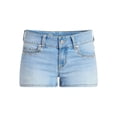 thumbnail image 5 of No Boundaries Low Rise Denim Mini Shorts with Belt, 2" Inseam, Women's 00-20, 5 of 5