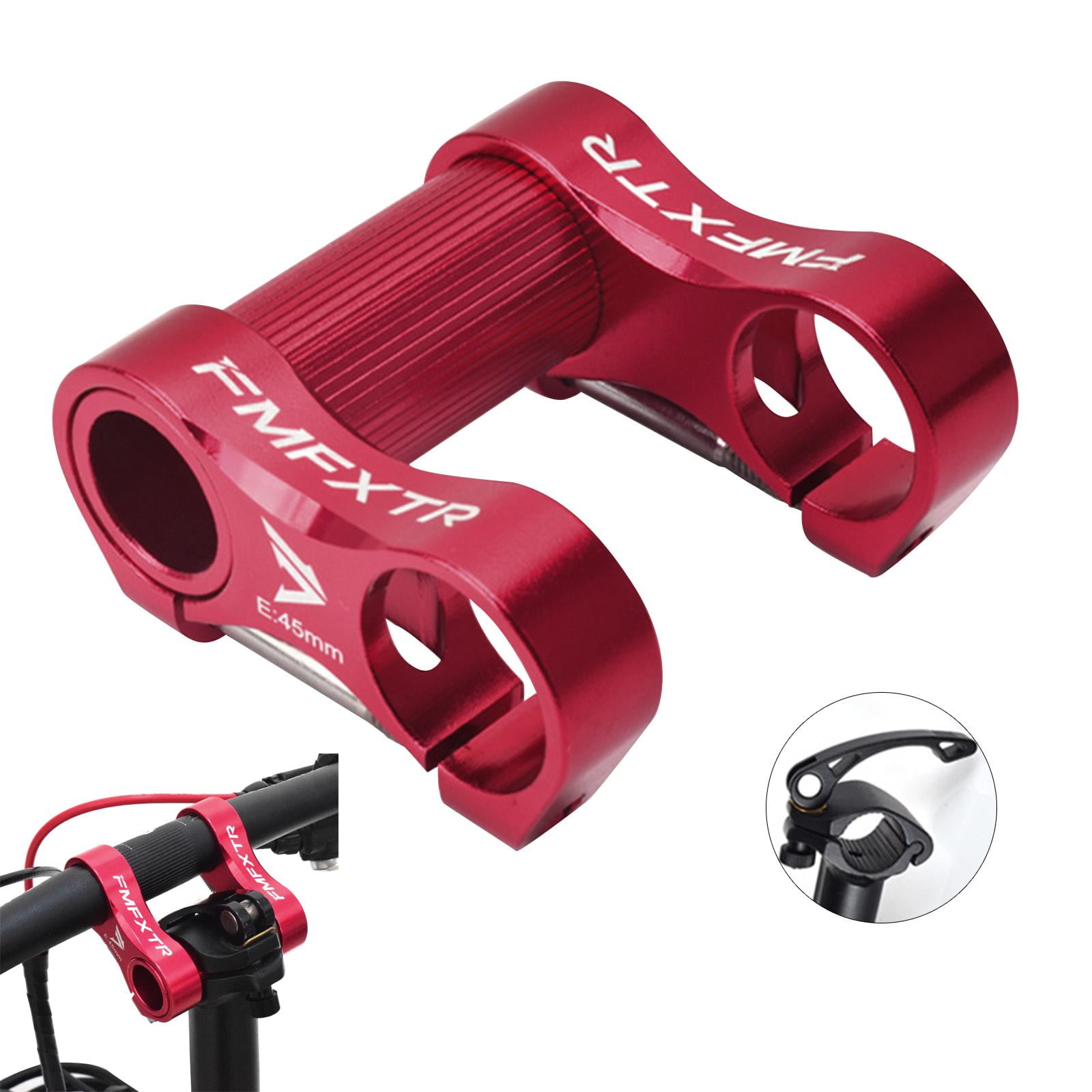 Folding Bike Double Stem Riser Handlebar Stem 25.4mm 1 CNC Aluminum Alloy Adjustable for Cycling Folding Bike Parts Replacement Red Walmart
