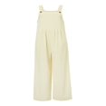 thumbnail image 2 of Wide Leg Overalls for Women Sleeveless Jumpsuits Suspender Overalls with Pockets, 2 of 5
