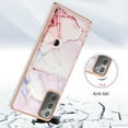 thumbnail image 6 of TECH CIRCLE Stylish Case for Samsung Galaxy S21+ (6.7") - Premium TPU/PU Leather Phone Case [Built-in Wallet Feature] Lightweight Cute Marble Durable Cover, Pink, 6 of 6