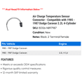 thumbnail image 2 of Air Charge Temperature Sensor Connector - Compatible with 1985 - 1987 Dodge Caravan 2.2L 4-Cylinder 1986, 2 of 2