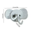 thumbnail image 3 of strola Toys Elephant Design Strong Adhesive Wall Hooks 3 Pack, Removable Rotating Plastic Hangers for Bathroom Kitchen Organization, Damage-Free Decorative, 3 of 6