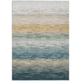 thumbnail image 2 of Addison Rugs Chantille Indoor/Outdoor Transitional Stripes Teal Machine Washable Rectangle Rug, 10' x 14', 2 of 8