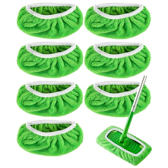 8-Pack Reusable Mop Pads - Microfiber Washable Wet/Dry Pads Refills Compatible with Sweeper | Eco-Friendly Replacement Pads for Hardwood & Tile Floors (Mop Not Included)