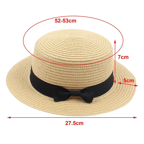 Pgeraug Sun Hats Infant Fedora Straw Wide Brim Floppy Beach Sun Cap