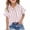 Pink, variant on hoksml Kids Cotton Striped Button Down Shirt, Short Sleeve Casual Blouse for Back to School