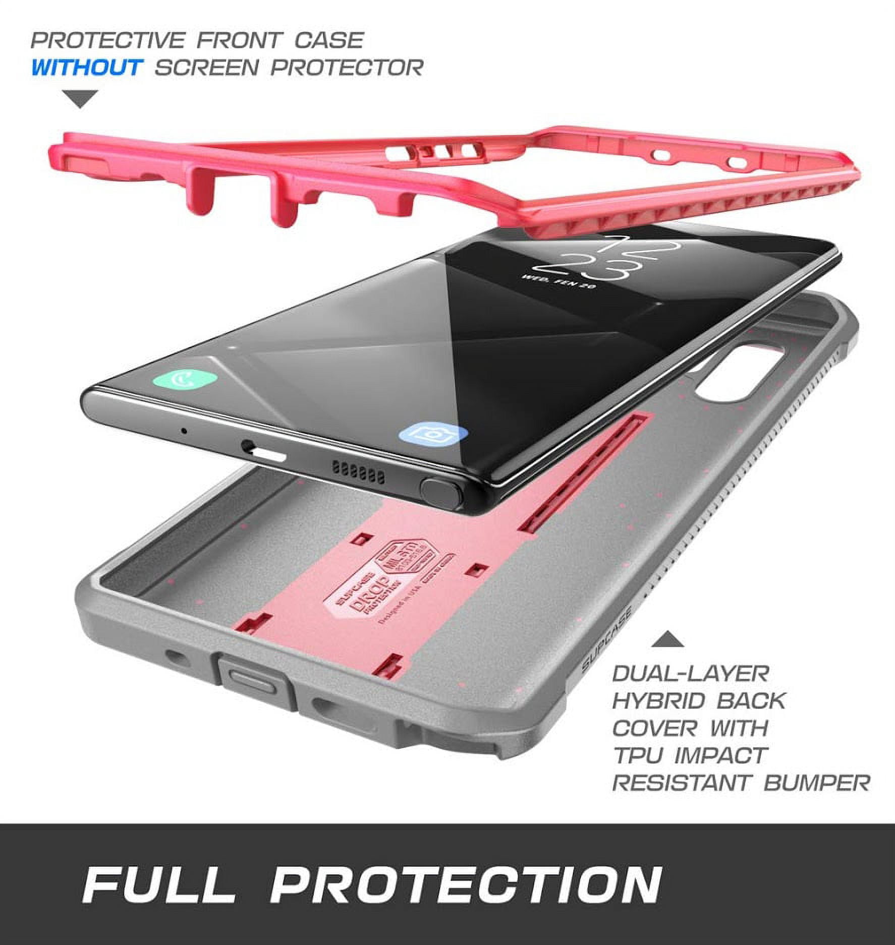 SUPCASE Unicorn Beetle Pro Series Case for Samsung Galaxy Note 10 (2019 Release), Full-Body Rugged Holster & Kickstand with-Out Built-in Screen Protector (Pink)
