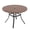 Brown - 41 in, variant on 58" Metal Outdoor Round Dining Table with Umbrella Hole