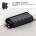 thumbnail image 3 of Magnetic Door Catch Strong Heavy Duty Cupboard Magnets Kitchen 40Kg Door Black, 3 of 9