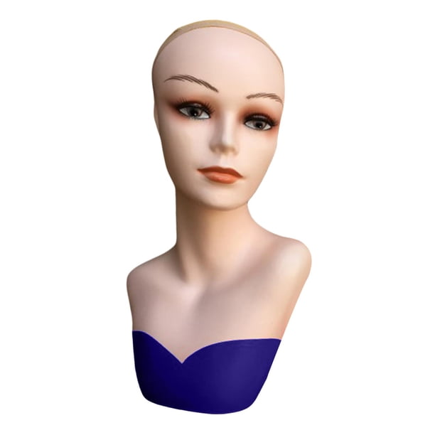 Cabeza de maniquí para peluca, resistente al calor, modelo de trenzado DIY, set de cabello para salón de belleza gente