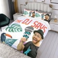thumbnail image 3 of DJ Raphi Conjunto de sábanas temático, trío de piezas, cómodo y amigable con la piel, diseño único, regalo de decoración para el hogar para familiares, amigos y fans,173cm *218cm, 3 of 6