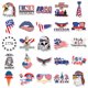 thumbnail image 3 of Paquete de 50 pegatinas impermeables para el Día de la Independencia de los Estados Unidos, 3 of 3