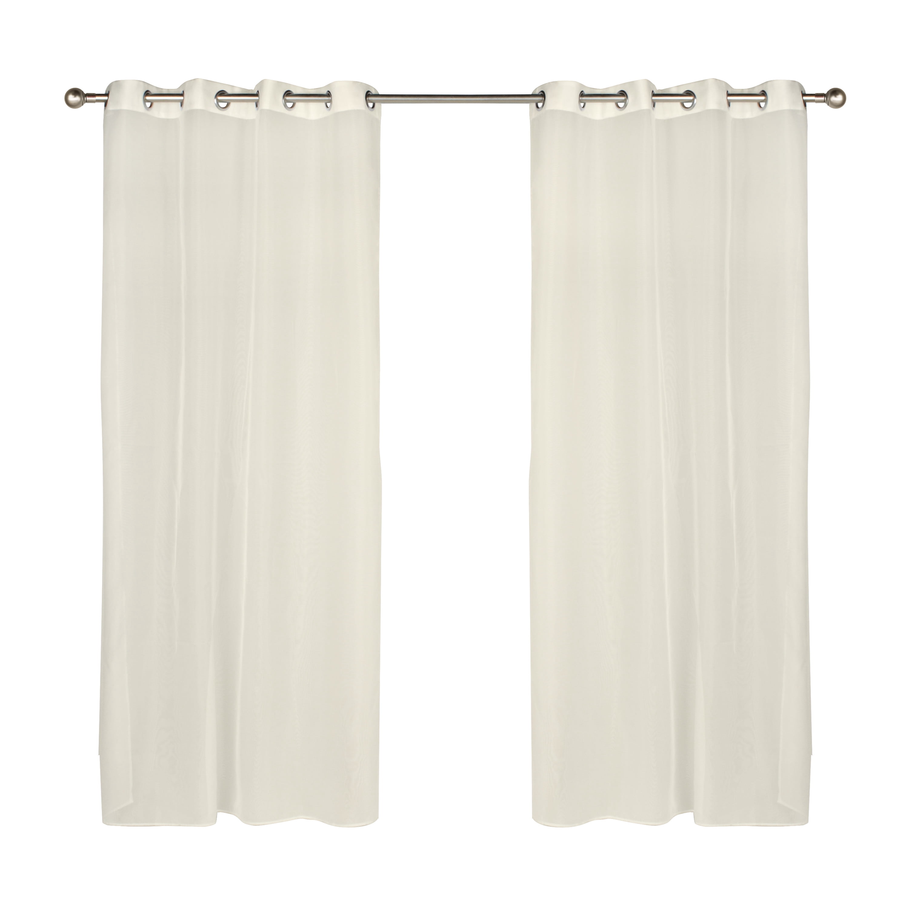 Essen Indoor/Outdoor Grommet Curtain Voile 54" x 108" in Ivory