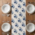 thumbnail image 4 of Table Runner 70 Inches Long for Kitchen Dining, Navy Blue Spring Floral Dresser Scarf Farmhouse, Dining Table Decorations for Wedding/Parties, Farmhouse Flowers Modern Art 13 x 70 In, 4 of 8