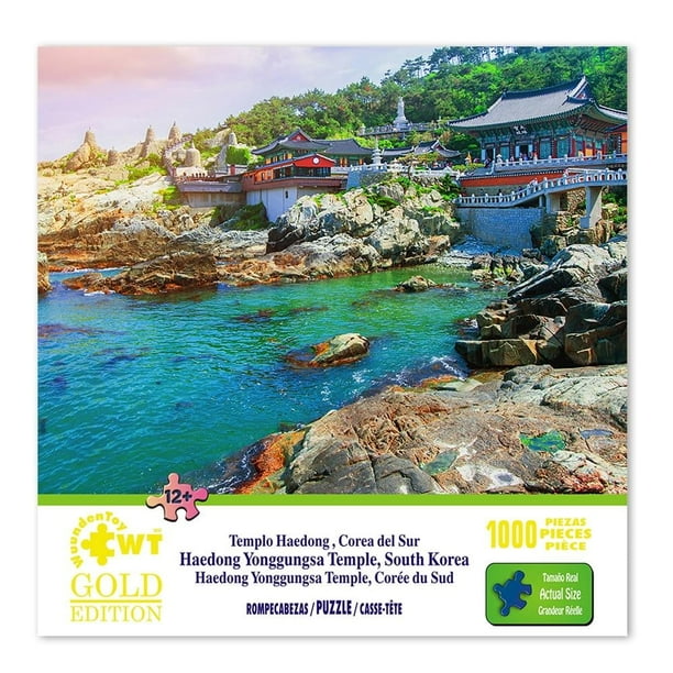 Rompecabezas Wuundentoy Templo Haedong Corea del Sur Gold Edition 1000 Piezas