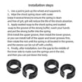 thumbnail image 3 of 2pcs Car Rubber Shock Absorber Spring Bumper Buffer Power Cushion black, 3 of 5