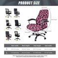 thumbnail image 6 of FKELYI Office Chair Cover Removable Computer Chair Slipcover Black Pink Leopard Print Stretch Fabric Swivel Chair Protector Covers for Boss Chair Armchair, Large, 6 of 6