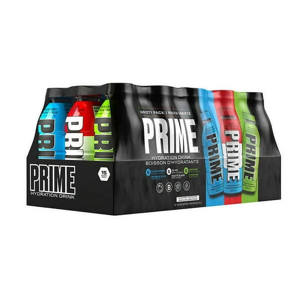 Prime Hydration Drink Variety Pack 500ml (15/Pack) Walmart.ca